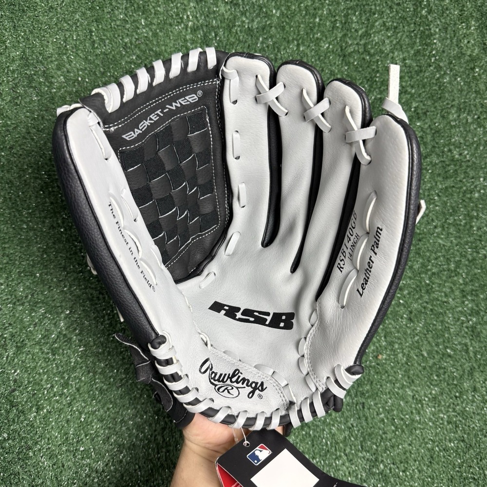 Rawlings RSB140GB 14 Baseball Glove Web Black Leather Palm Size 14inch New